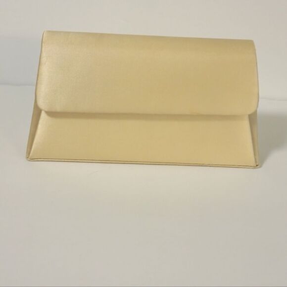 La Sera By Franchi Cream Silk Evening Clutch Bag - Picture 7 of 13